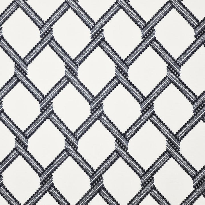 Taffy # 814 Navy by Maxwell Fabric COLOR WAVES-RIVIERA 73% POLYESTER/27% COTTON NONE INDIA V-6.5"H-9" 54"EMB51.5 - Fabric Carolina -