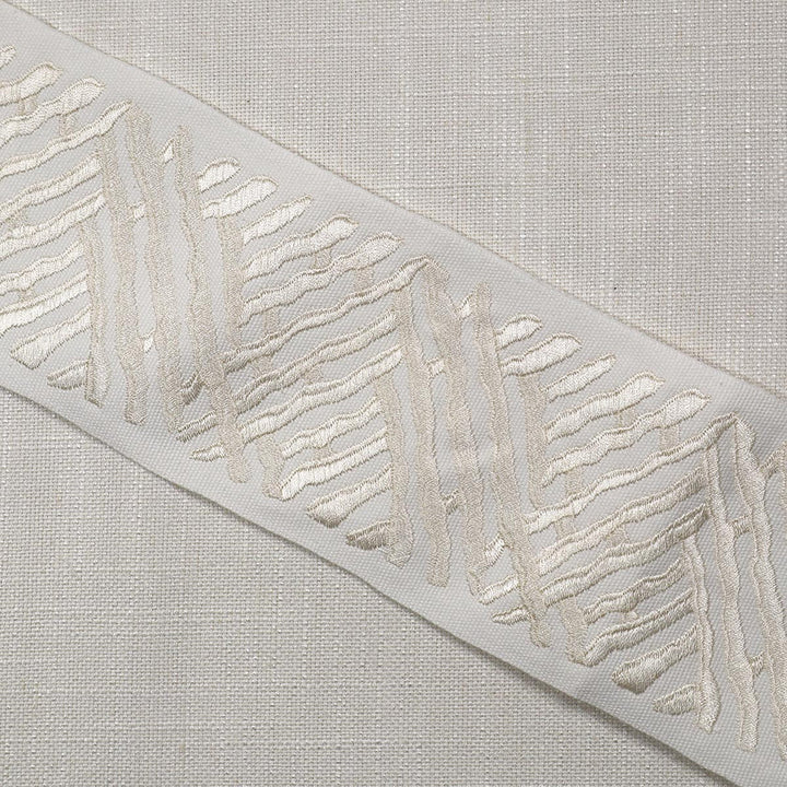 Trelli Emb Tape Pearl by Magnolia Trim - 100% Cotton, Emb Vis India Horizontal: and Vertical: 4 - Fabric Carolina -