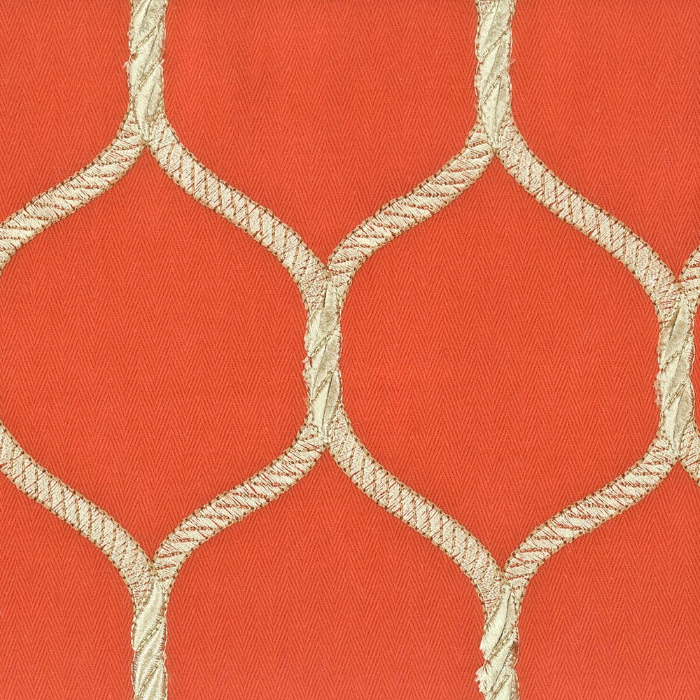 Trieste 7 Cayenne by Stout Fabric Rainbow Library Tangerine/Clove 100% Cotton Embroidery INDIA MARTINDALE WEAR TEST (18 000 CIRCULAR RUBS) Horizontal: 3.625 and Vertical: 6.375 51.25 in - Fabric Carolina -