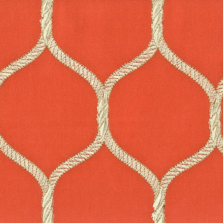 Trieste 7 Cayenne by Stout Fabric Rainbow Library Tangerine/Clove 100% Cotton Embroidery INDIA MARTINDALE WEAR TEST (18 000 CIRCULAR RUBS) Horizontal: 3.625 and Vertical: 6.375 51.25 in - Fabric Carolina -