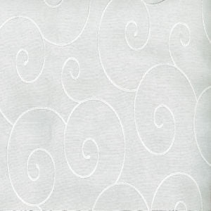 Trillium White On White by Norbar Designer Fabric 85% VISCOSE RAYON 15% POLYESTER 15 1/4"V - 17"H 54 - Swanky Fabrics -