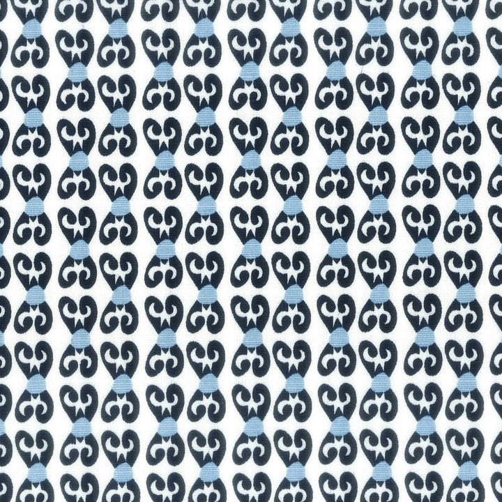 Trinket 3 Navy by Aoc Designer Fabric LA BELLA VITA 50%COT 50%LIN USA CATB 117-2013 Horizontal: 1.5 and Vertical: 2 54 in - Swanky Fabrics -