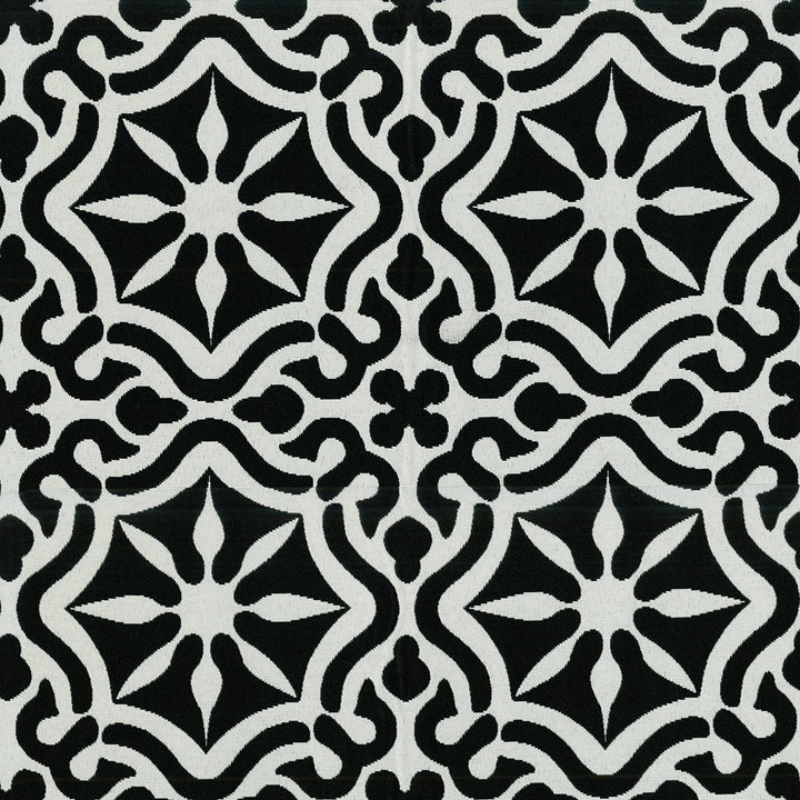 Tilework 909 Midnight by SolarShade Fabric 100% Solution Dyed Polyester CN 20,000 Double Rubs (Wyzenbeek) </p><p>Repeat: Horizontal: 7.25 in. (18.4 cm) up the roll and Vertical: 7.37 in. (18.7 cm) across the roll 54 in. (137 cm) - Fabric Carolina -