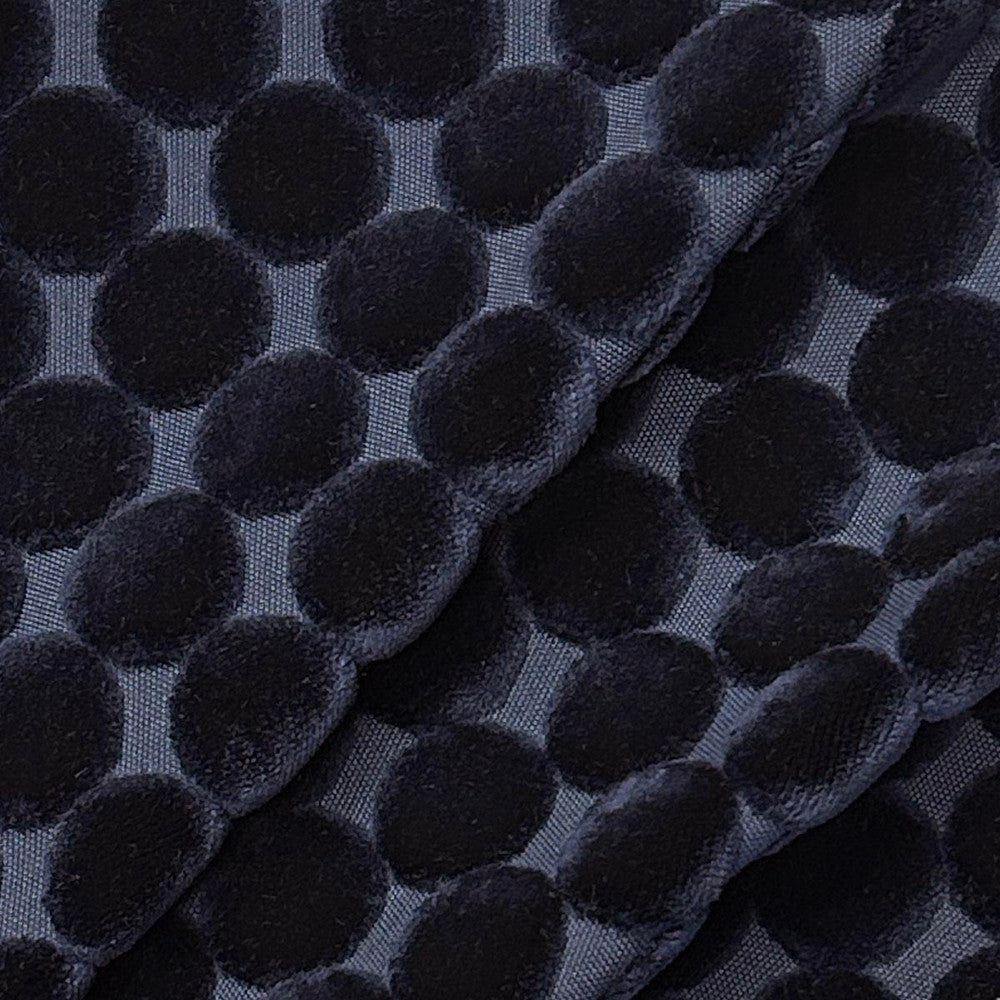 Trodo Navy by Magnolia Fabric - 100% Polyester India 30000 Horizontal: 1.5 and Vertical: 1.75 54 - Fabric Carolina -