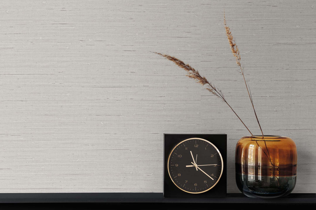 Seahaven Rushcloth Natural Stone TS80725 by Seabrook Designs Designer Wallpaper