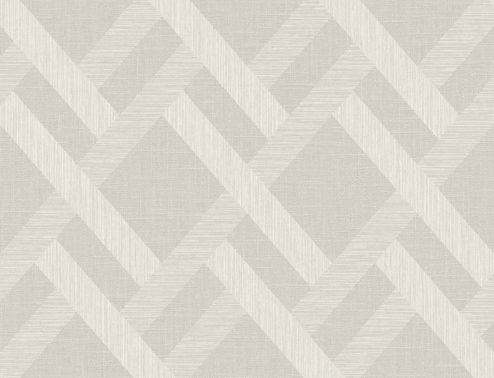 Linen Trellis Morning Fog by Seabrook Wallpaper Even More Textures United States 60.53 20.87" 27" - Fabric Carolina -