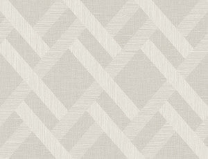 Linen Trellis Morning Fog by Seabrook Wallpaper