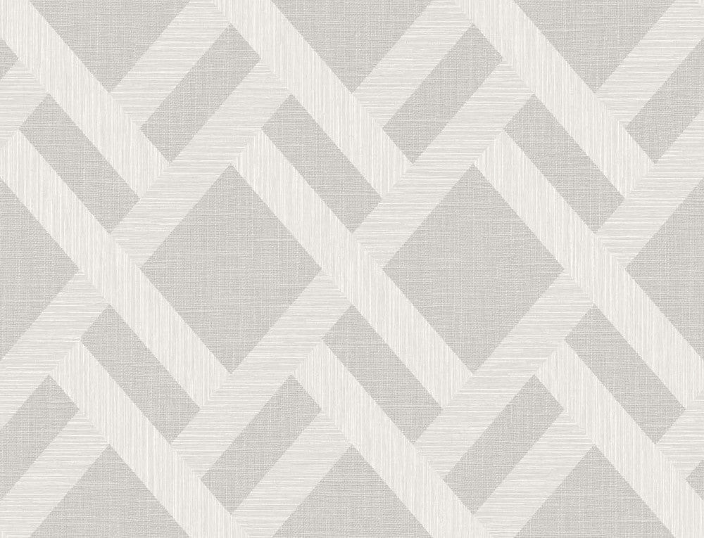 Linen Trellis Pavestone by Seabrook Wallpaper Even More Textures United States 60.53 20.87" 27" - Fabric Carolina -