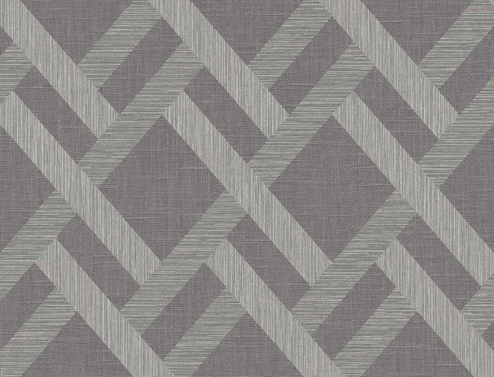 Linen Trellis Ash by Seabrook Wallpaper Even More Textures United States 60.53 20.87" 27" - Fabric Carolina -