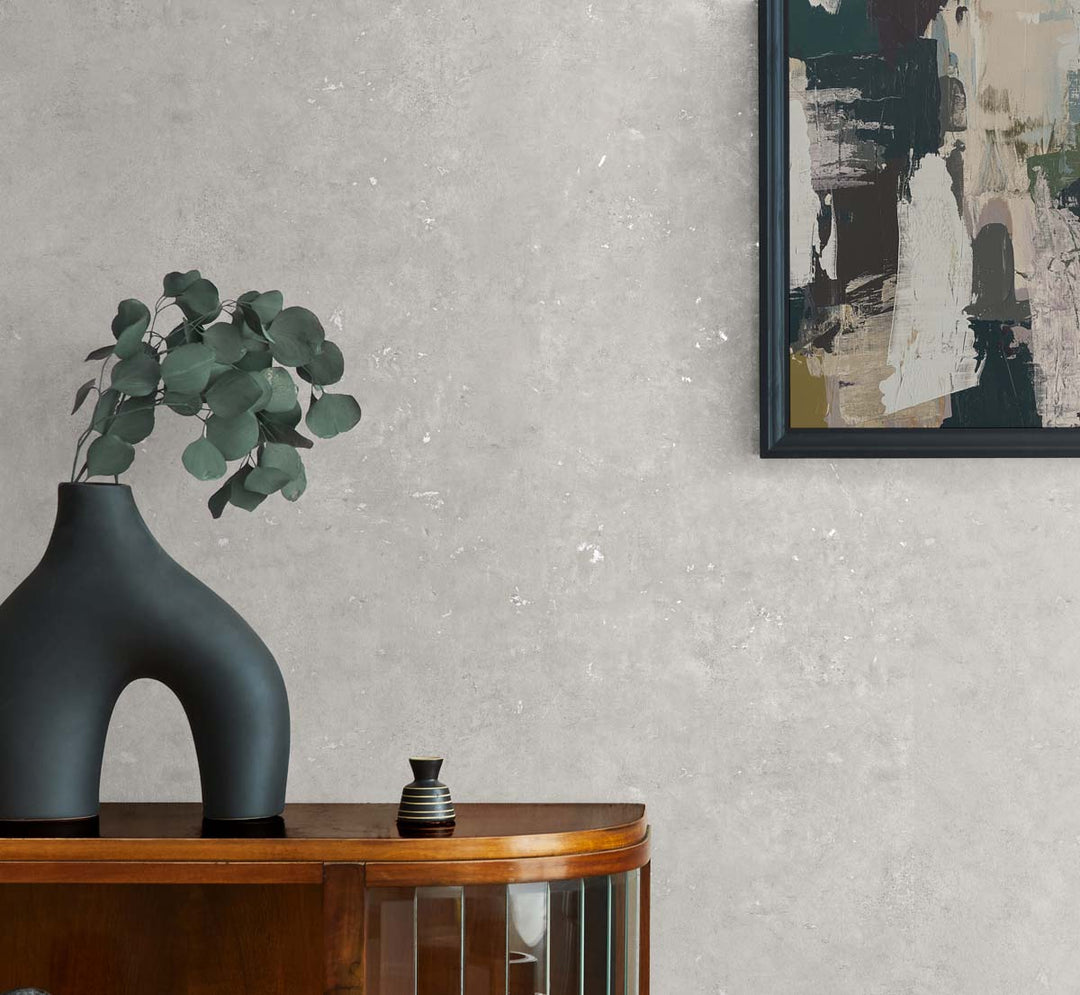 Cement Faux Salt Glaze & Metallic Champagne TS81218 by Seabrook Designs Designer Wallpaper