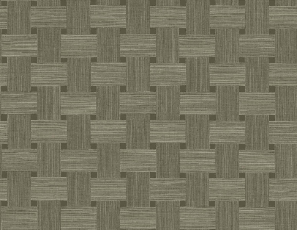Basketweave Raw Umber by Seabrook Wallpaper Even More Textures United States 60.53 20.87" 27" - Fabric Carolina -