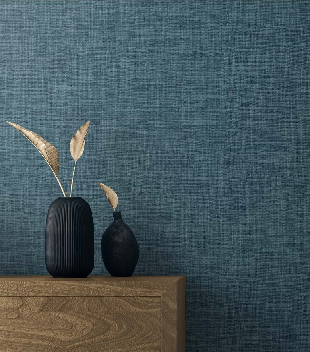 Myrna Linen Electric Blue TS81904 by Seabrook Designs Designer Wallpaper