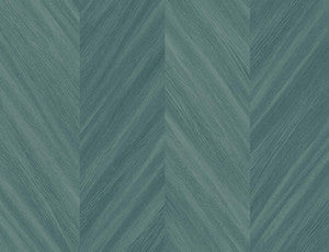 Chevron Wood Wintergreen by Seabrook Wallpaper
