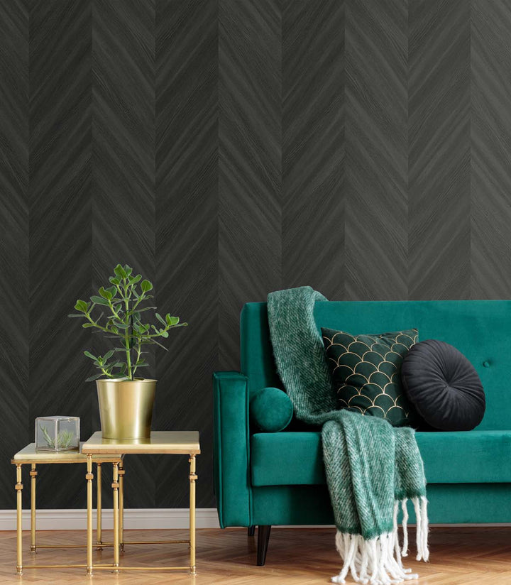 Chevron Wood Apex TS82110 by Seabrook Designs Designer Wallpaper