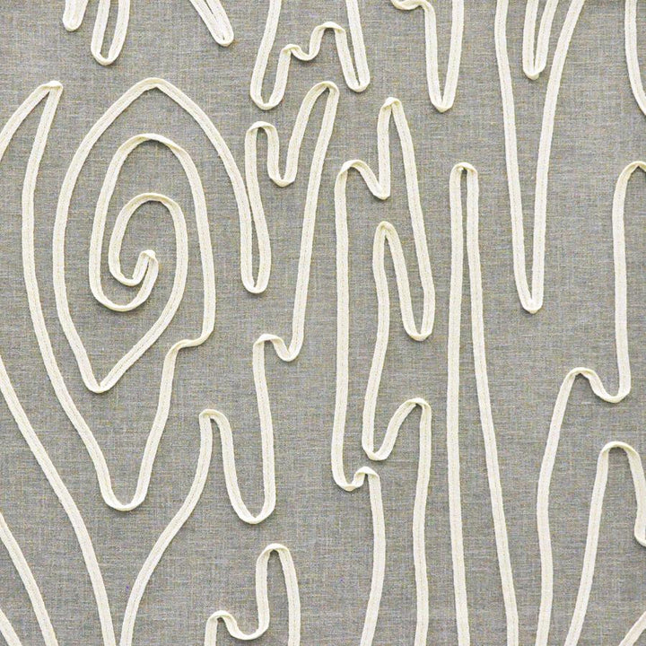 Tether # 412 Pewter by Maxwell Fabric Color Theory-Vol.Vi Flagstone BASE: 52% RECYCLED POLYESTER/48% POLYESTER EMB: 100% COTTON INDIA V-18.5"H-25.25" 55.5" - Fabric Carolina -