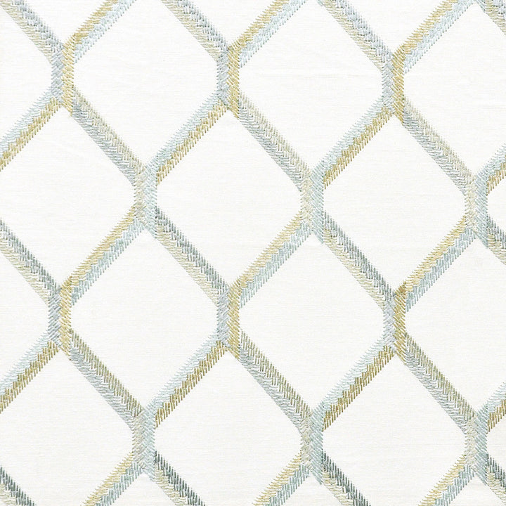 Trello 822 Harbor by Maxwell Fabric COLOR THEORY-VOL.VI ODYSSEY 75% COTTON/25% RAYON INDIA  V-6.25"H-4.35" 54"EMB.52"  - Fabric Carolina -