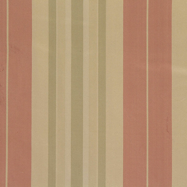Deanna Stripe/Rose/Green 0016-001 by Old World Weavers Fabric STOCKED AT SCALAMANDRE WAREHOUSE 100% SILK INDIA LIGHT DUTY Horizontal: 0" and Vertical: 55" - Fabric Carolina -