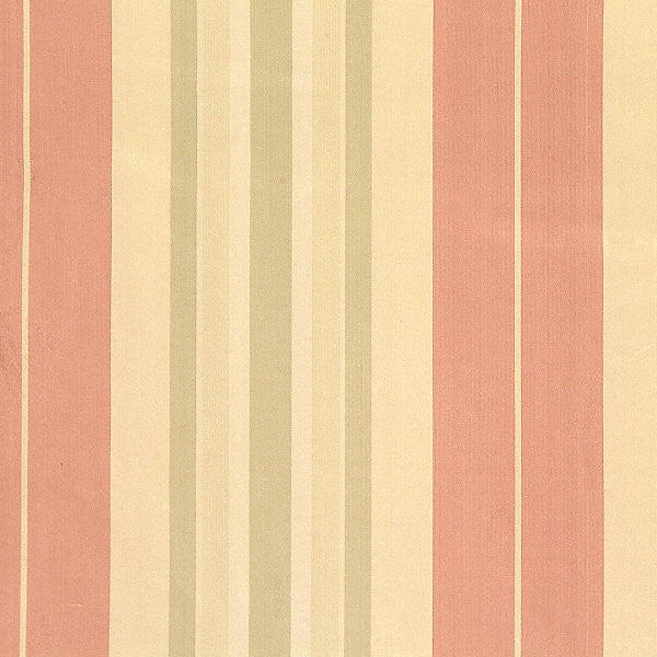 Deanna Stripe/Rose/Green 0016-001 by Old World Weavers Fabric 100% SILK INDIA LIGHT DUTY Horizontal: 0" and Vertical: 13.75" 55" - Fabric Carolina -