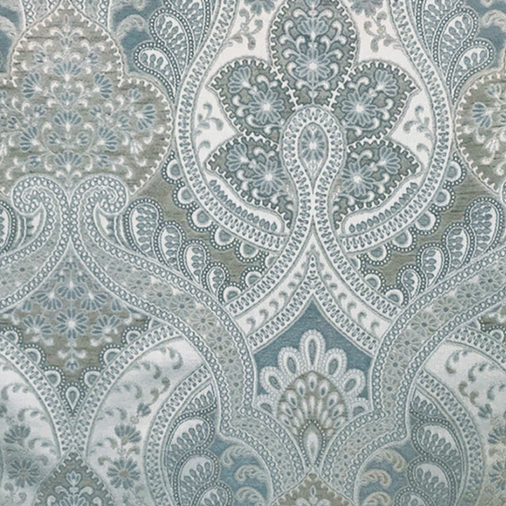 TURNOUT 61J8001 by JF Designer Fabric Color Concepts Silver Sage 100% Polyester India  Horizontal: 13.625 and Vertical: 25.625 55  - Swanky Fabrics -