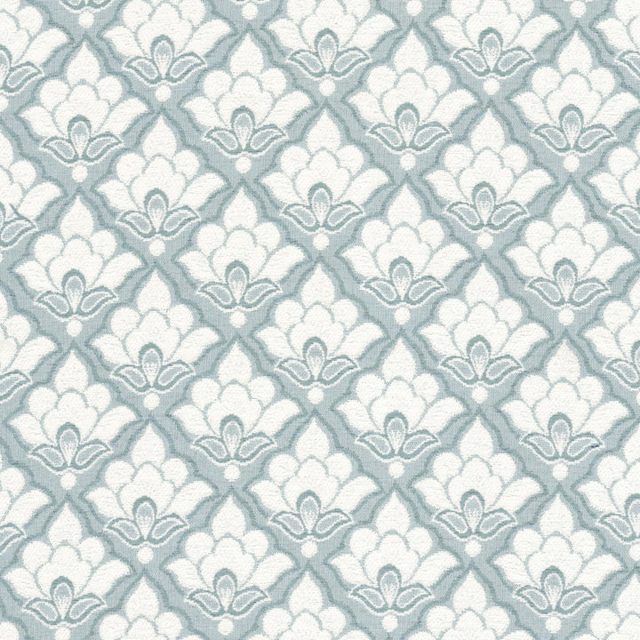 Turret 1 Moonstone by Stout Fabric Stout Fabric Turret 1 MoonstoneFabric GREAT IMPRESSIONS BLUE/SPA 52%SVI 32%POL 16%COT USA </p><p>Repeat: H: 4.875, V: 4.500 57.5 in - Fabric Carolina -