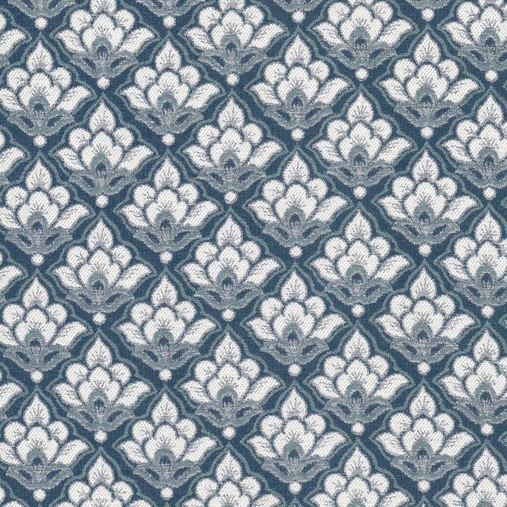 Turret 6 Baltic by Stout Fabric Stout Fabric Turret 6 BalticFabric Great Impressions Blue/Spa 52%Svi 32%Pol 16%Cot USA </p><p>Repeat: H: 4.875, V: 5.25 57.5 in - Fabric Carolina -