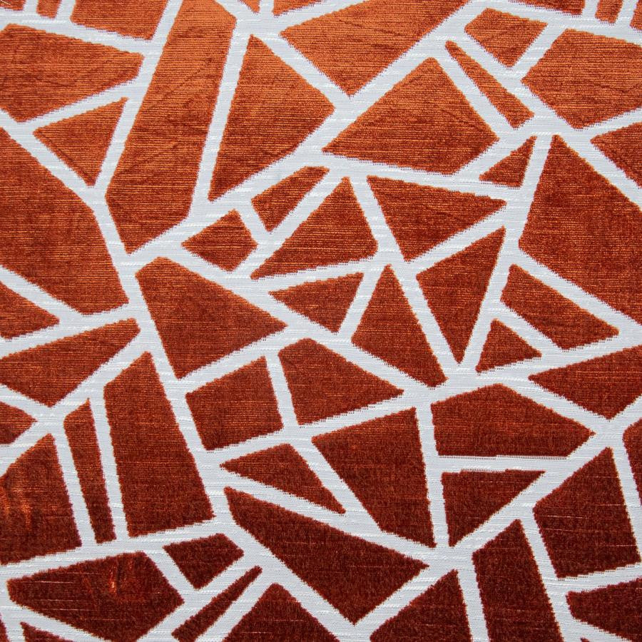 Trento # 641 Rust by Maxwell Designer Fabric Performance Cut Velvets 54% VISCOSE
28% POLYESTER
18% COTTON BELGIUM V-27"H-13.8" 55" - Swanky Fabrics -