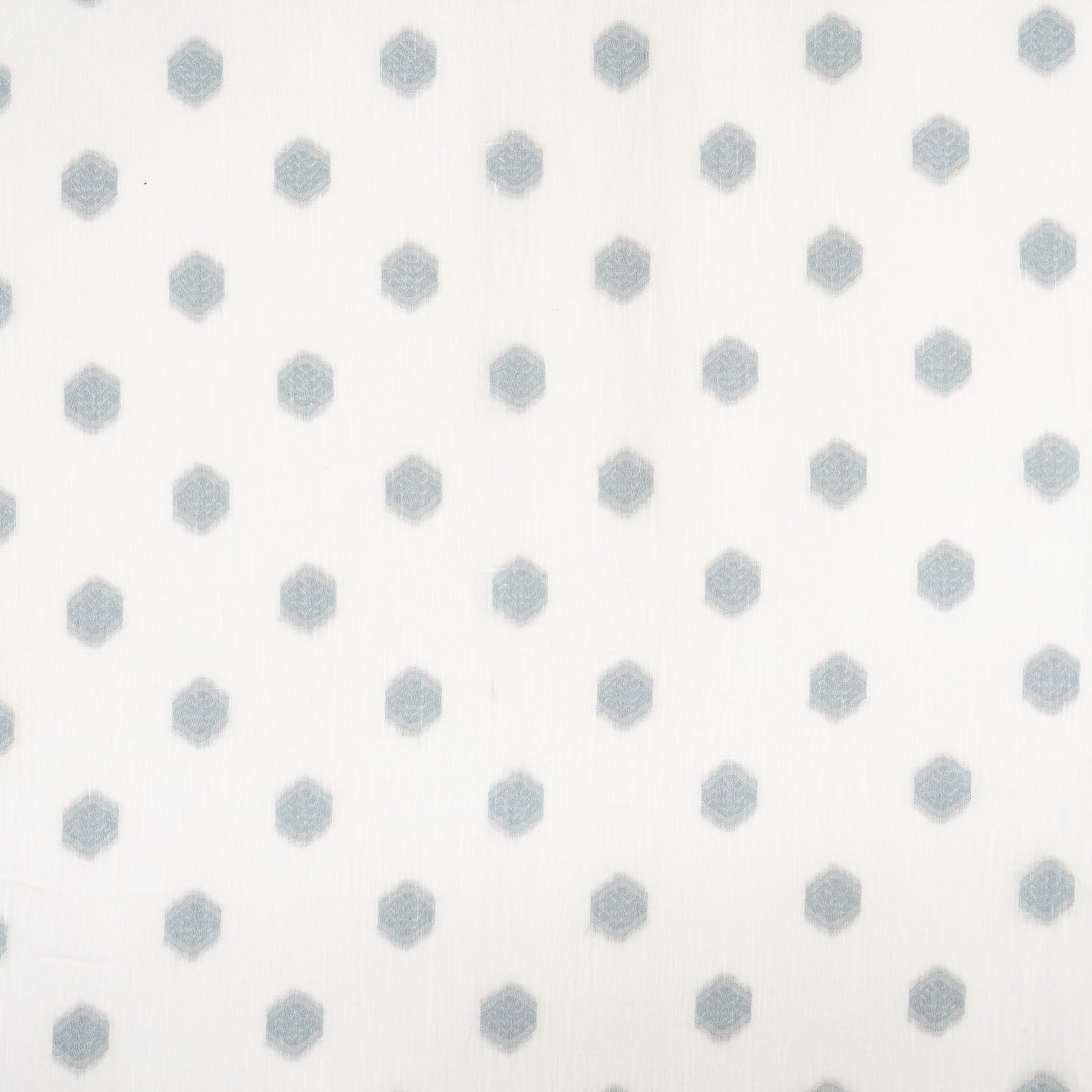 Tybee # 352 Spa by Maxwell Designer Fabric Sheer Escape 100% POLYESTER TURKEY V-2.9" H-2.6" 118" - Swanky Fabrics -