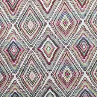 Tribal Dance Spectrum 7114611000 by Carole Fabric Exclusive Emblazon 61% Rayon, 39% Polyester USA H: 10-1/4"V, 13-1/2"H  54" Minimum (See sample for specifics) - Fabric Carolina - Carole Exclusive