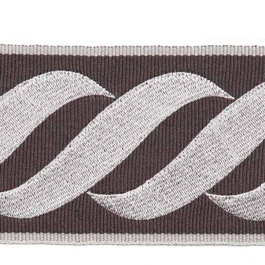Tromello - Silver by Europatex Fabric Tapes Galore 100% Polyester China See Sample Horizontal: N/A and Vertical: N/A 2.25 inches  - Fabric Carolina -