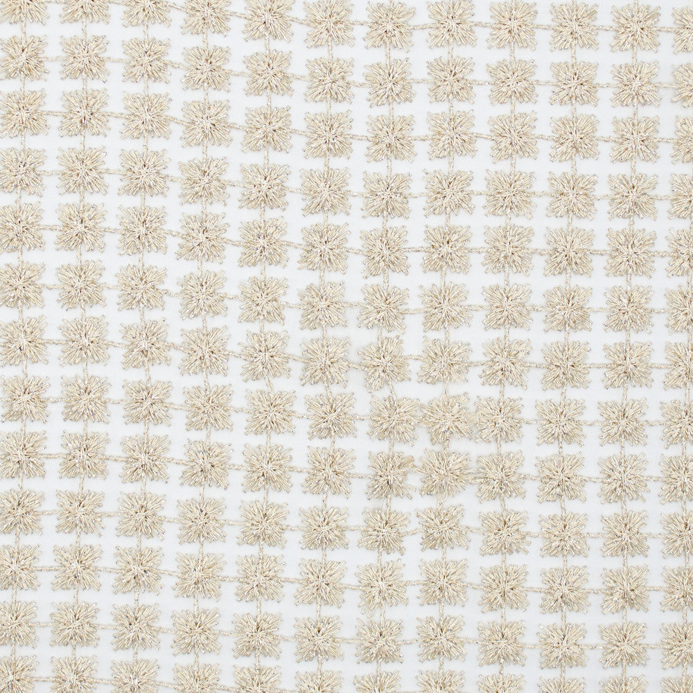 Twinkle Cream by Europatex Fabric Daphne & Twinkle 100% Polyester 01.00" H, 01.00" V 110.00 inches - Fabric Carolina -