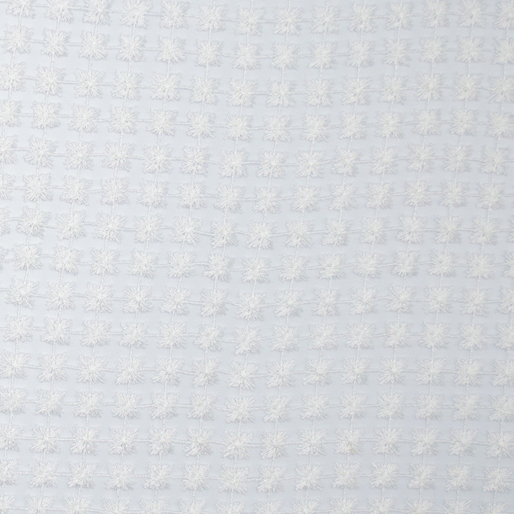 Twinkle Pure White by Europatex Fabric Daphne & Twinkle 100% Polyester 01.00" H, 01.00" V 110.00 inches - Fabric Carolina -