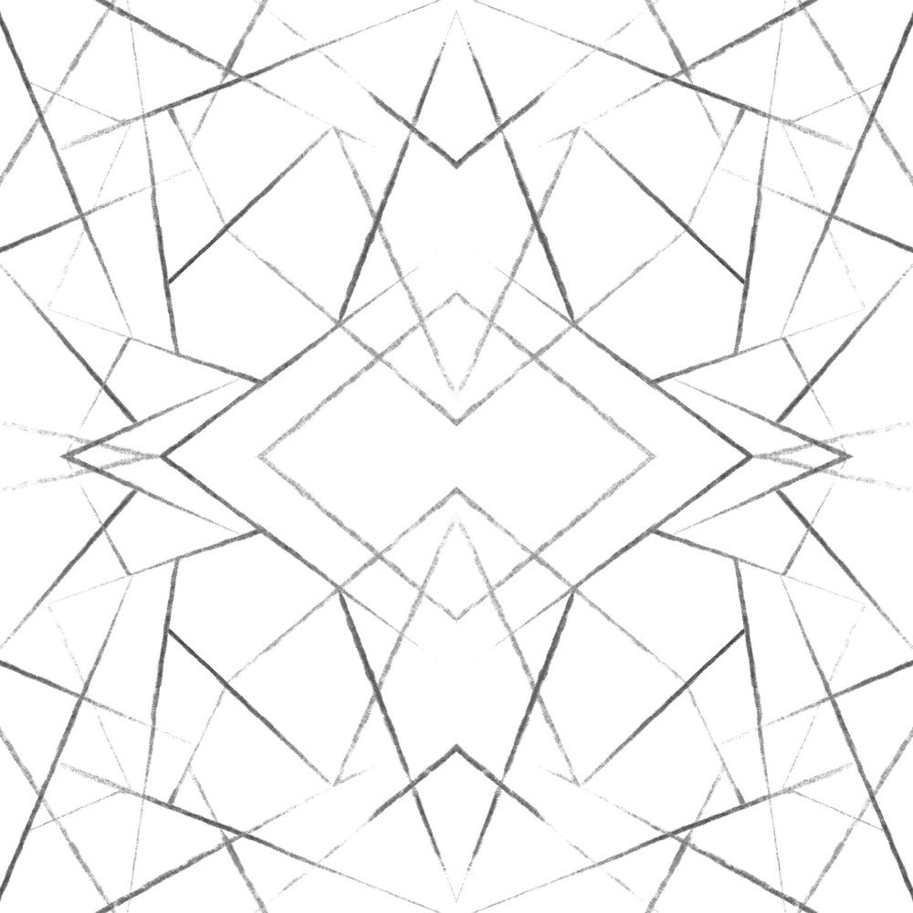 Geo Diamond Black Wallpaper by York Wallcoverings Modern Art Covers about 56.4 square feet 20.5-in by 33-ft long roll Prepasted 20.5 - Fabric Carolina -
