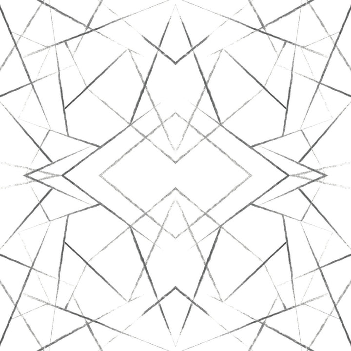 Geo Diamond Black Wallpaper by York Wallcoverings Modern Art Covers about 56.4 square feet 20.5-in by 33-ft long roll Prepasted 20.5 - Fabric Carolina -