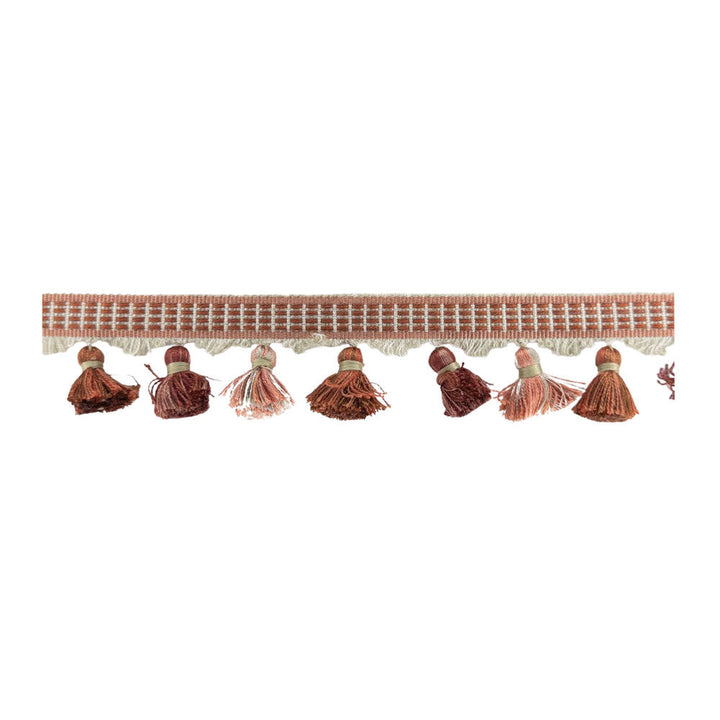 Ulster Tassel Fringe 5 Clay by Stout Trim Stout Trim Ulster Tassel Fringe 5 ClayTrim NEW TRADITIONS TRIM 89%SVI 11%POL CHINA </p><p>Repeat: H: 3.000, V: 0.000 1.5 in - Fabric Carolina -
