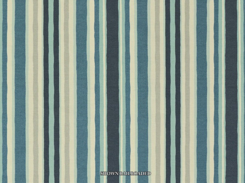 Unique Stripe 593 Indigo by Covington Fabric 100% COTTON DUCK Various 50000+ Horizontal: 12.25 and Vertical: 0 56 - Fabric Carolina -