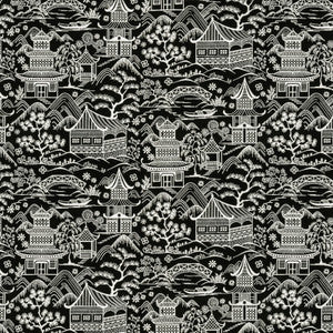 Upsala 2 Black/White by Stout Fabric
