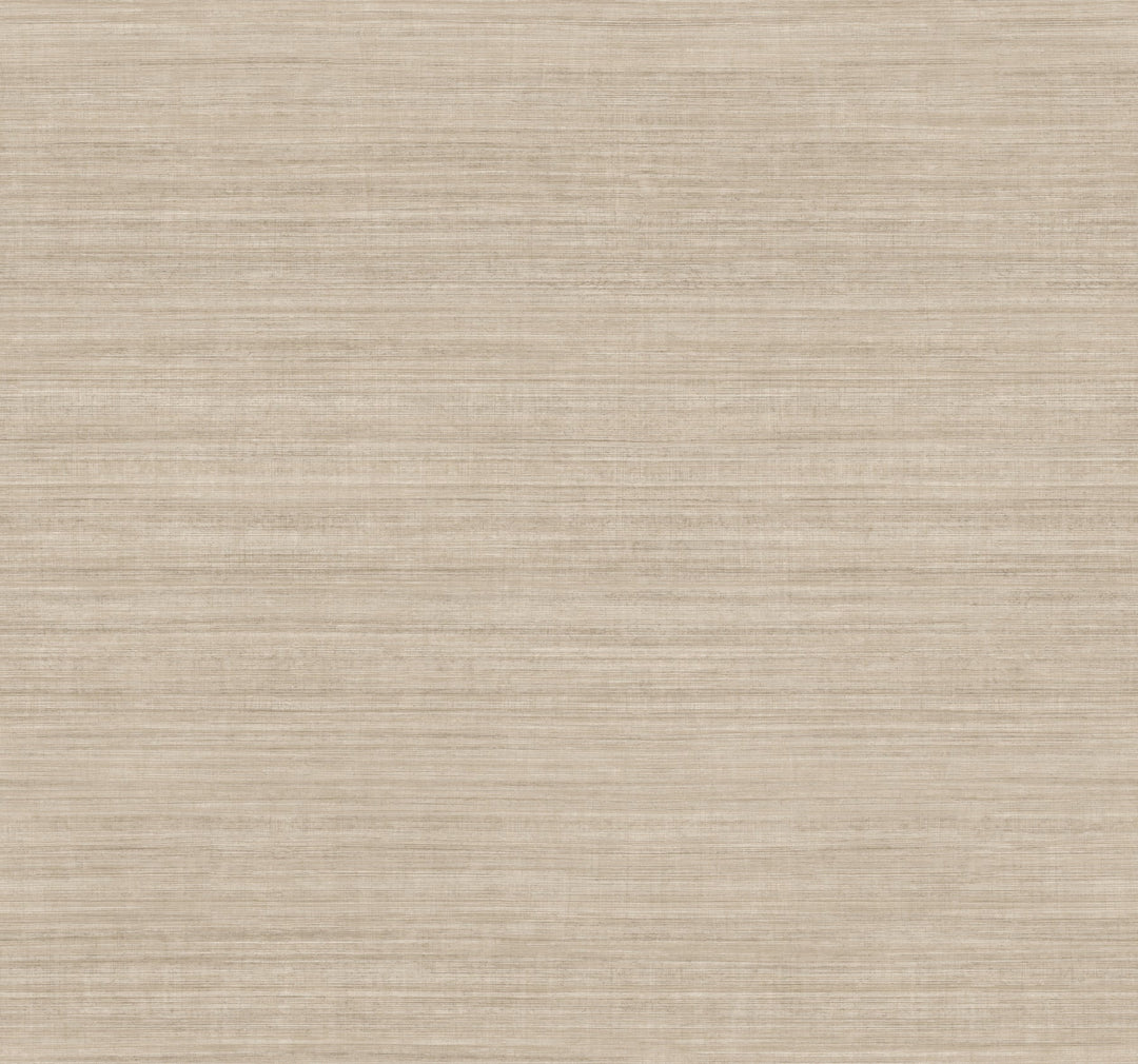 Silk Essence Khaki Faux Fabric Wallpaper by York Wallcoverings Designer