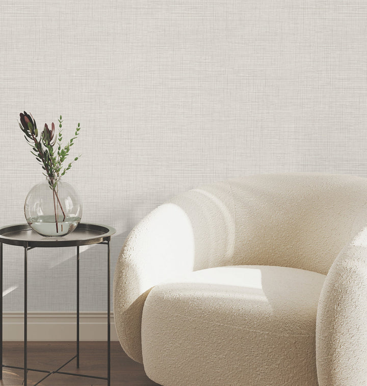 Open Air Light Grey Crosshatch Wallpaper by York Wallcoverings Designer