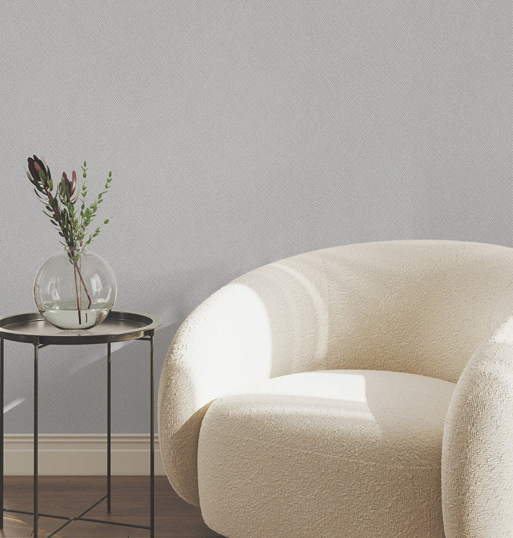 Tisket A Tasket Pewter Basketweave Wallpaper by York Wallcoverings Designer