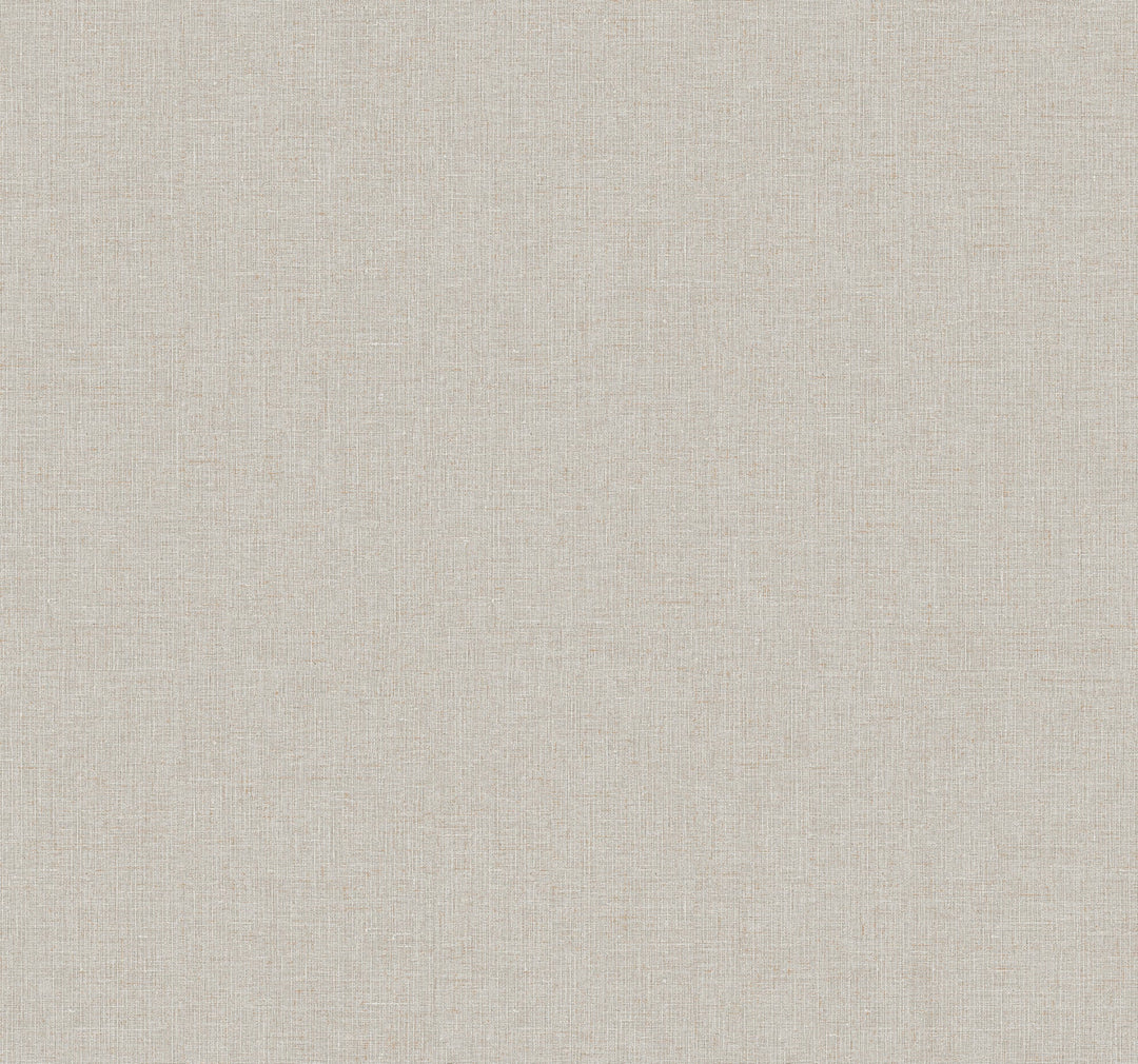 Heathered Linen Beige Faux Fabric Wallpaper by York Wallcoverings Designer