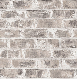 Jomax Grey Warehouse Brick Wallpaper by Brewster