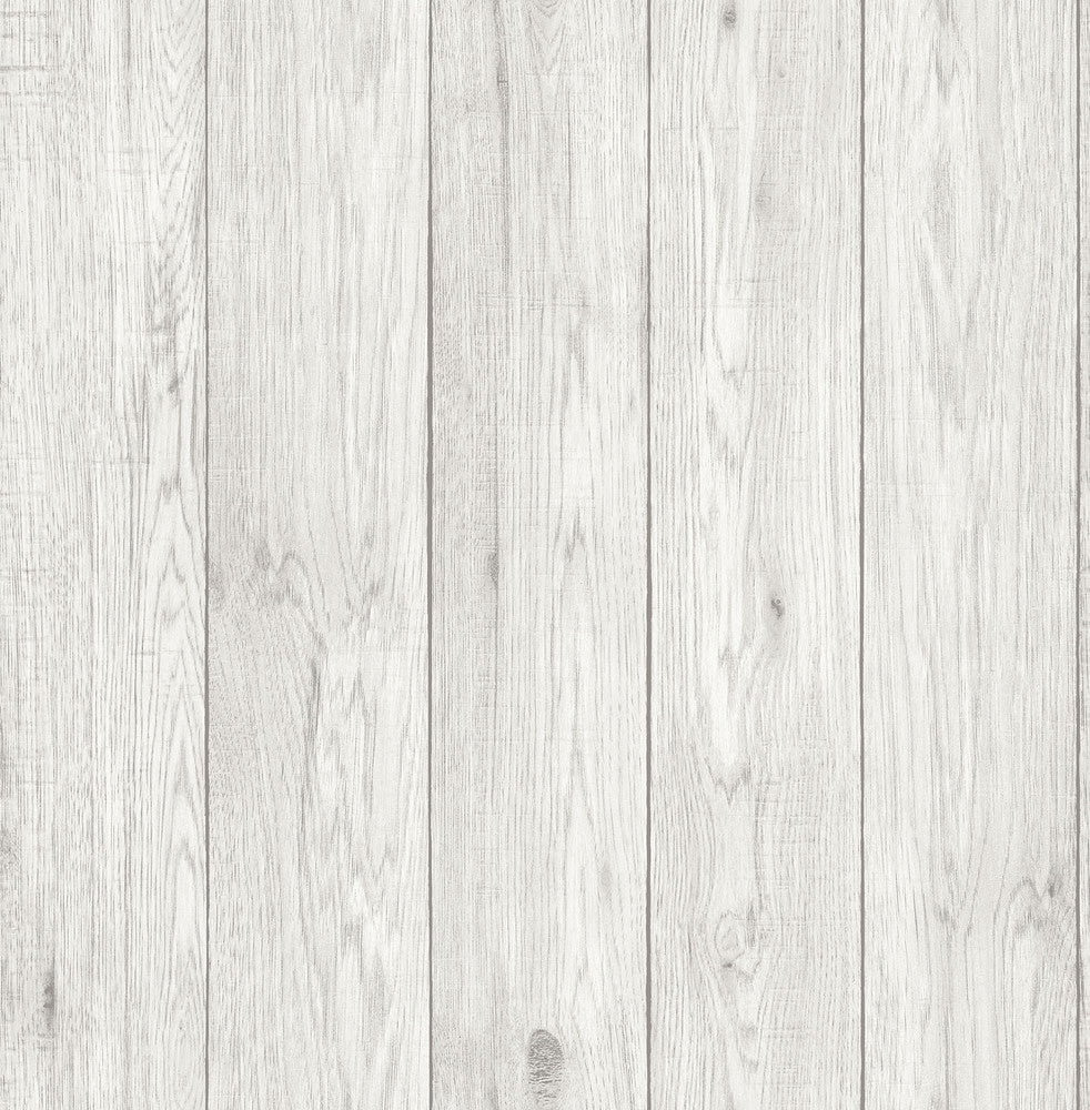 Mammoth White Lumber Wood Wallpaper by Brewster Brewster Essentials Covers about 56.4 square feet 20.5-in by 33-ft long roll Unpasted 20.9 - Fabric Carolina -