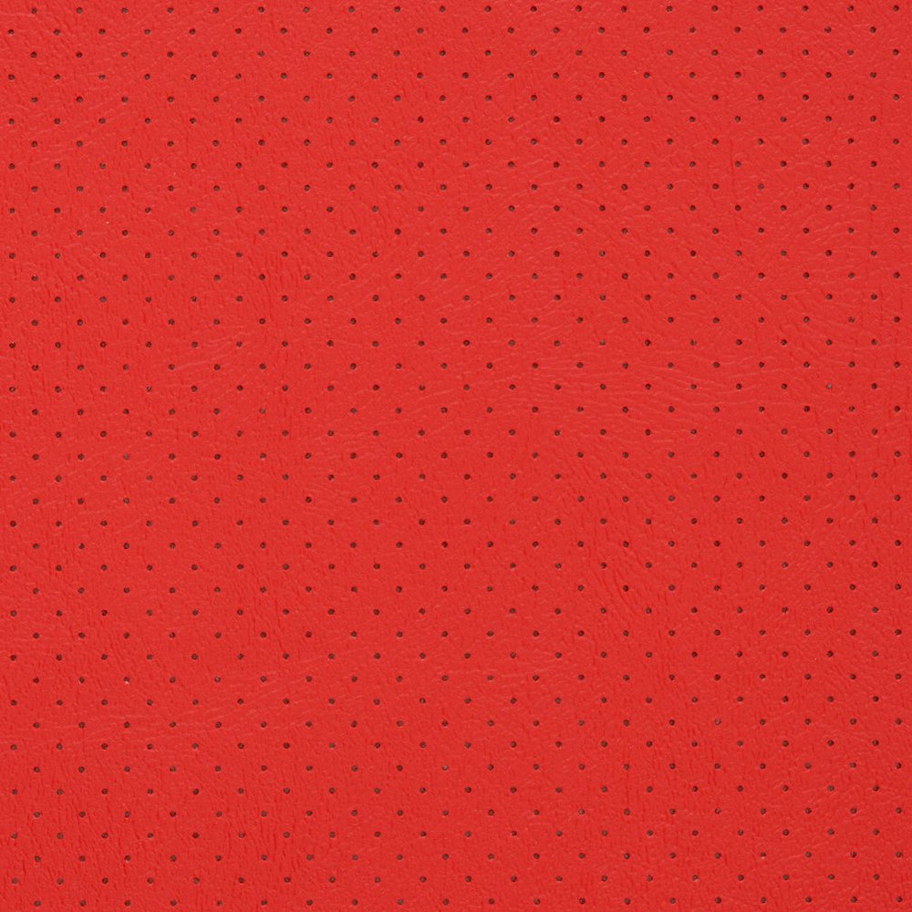 V408 Red Perforated by Charlotte Designer Fabric Automotive Vinyl 100% Virgin Vinyl, 30oz. Asia Exceeds 220,000 Wyzenbeek Rubs (Heavy Duty) No Repeat 54 Inches - Swanky Fabrics -