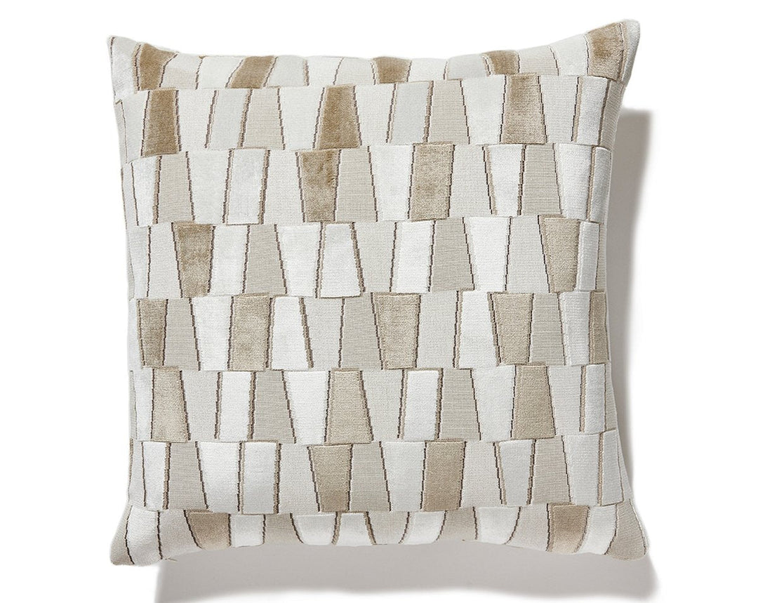 Facets Pillow 22 X 22 - Pearl V4FACETPILL0001 by Scalamandre Designer Pillow