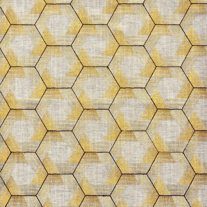 Vedic # 608 Gold by Maxwell Fabric Color Theory-Vol.Vi Eden 82% POLYESTER/18% COTTON INDIA V-3.25"H-5.25" 54" - Fabric Carolina -