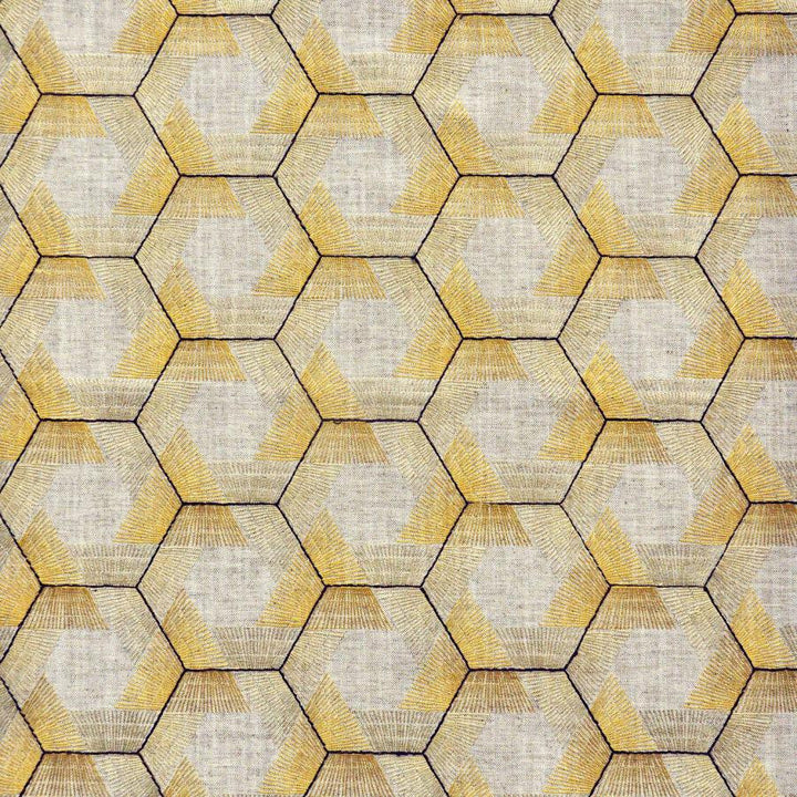 Vedic # 608 Gold by Maxwell Designer Fabric Color Theory-Vol.Vi Eden 82% POLYESTER/18% COTTON INDIA V-3.25"H-5.25" 54" - Swanky Fabrics -