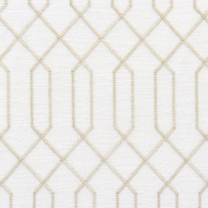 Varanasi # 530 Sand by Maxwell Fabric Sheer Paths 100% POLYESTER TURKEY V-6.1" H-2.1" 118" EMB. WIDTH 110" - Fabric Carolina -