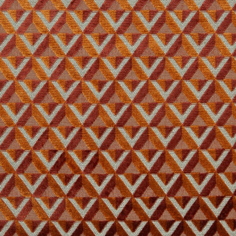 Vinovo # 640 Cayenne by Maxwell Designer Fabric Performance Cut Velvets 48% POLYESTER
47% VISCOSE
5% COTTON BELGIUM V-2.5"H-1.7" 55" - Swanky Fabrics -