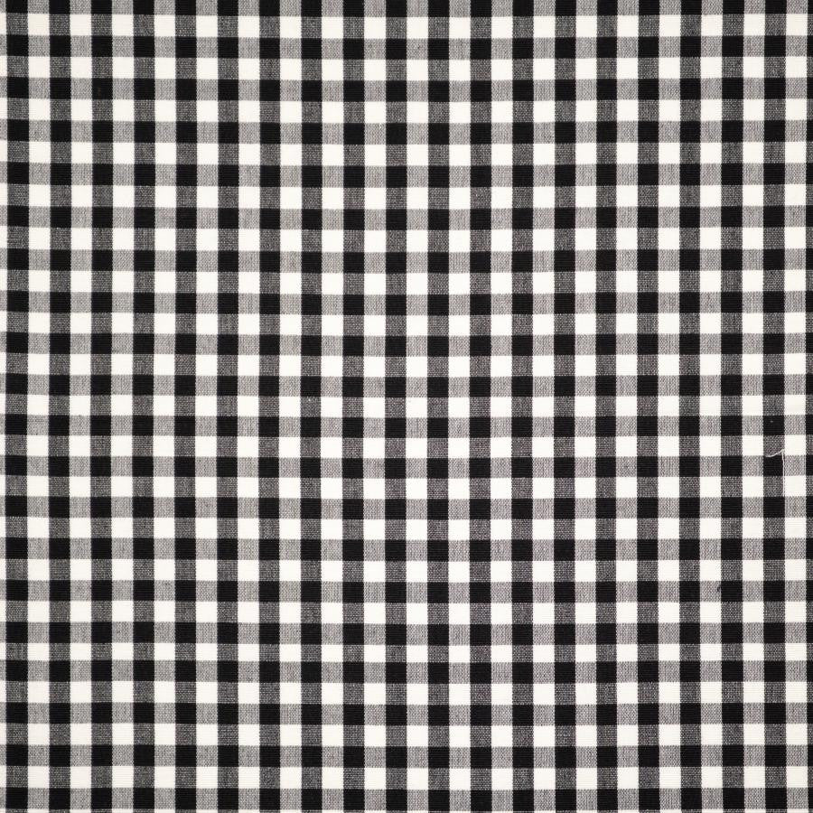 Vichy Check # 431 Panda by Maxwell Designer Fabric Color Theory-Vol. Ix Birchbark 100% COTTON INDIA V-0.8" H-0.8" 54" - Swanky Fabrics -