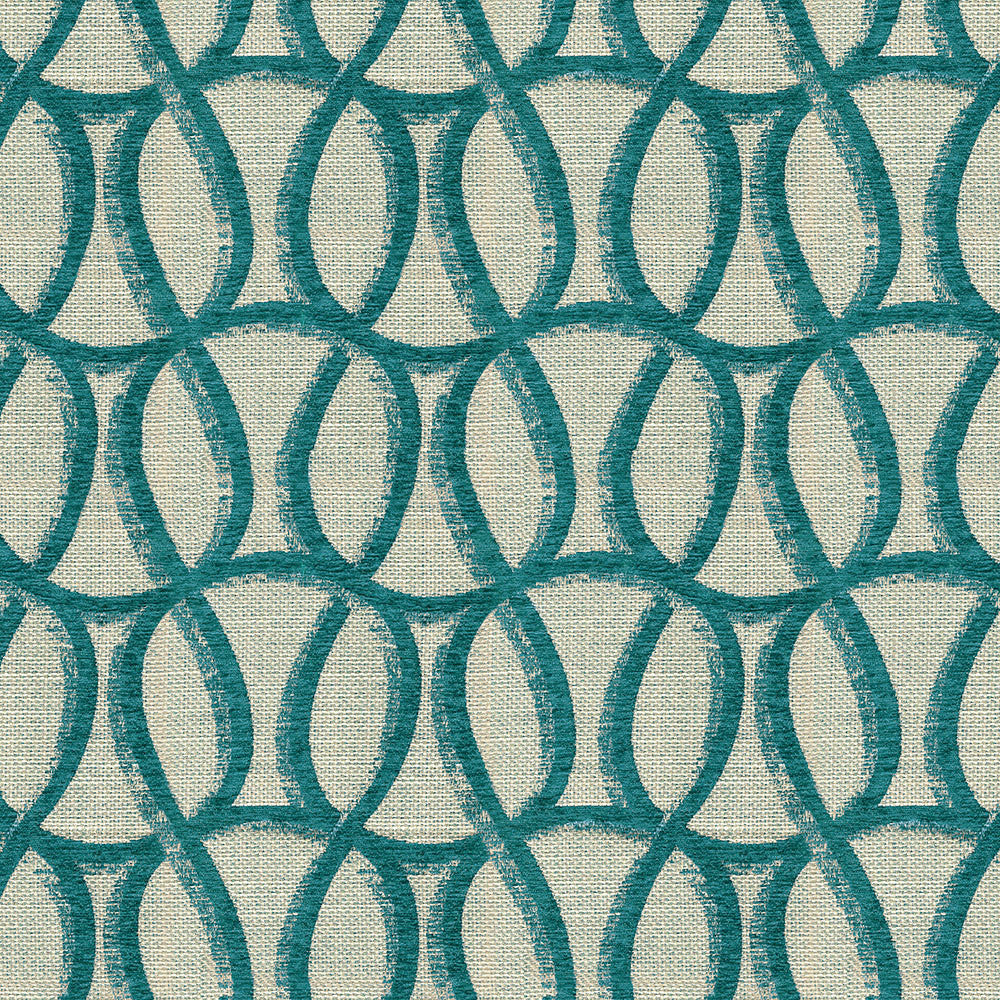 Bailey 34 Teal by ABBEYSHEA Designer Fabric N/A 100% Polyester China 80,000 Double Rubs </p><p>Repeat: Horizontal: and Vertical: 55" (140 cm) - Swanky Fabrics -